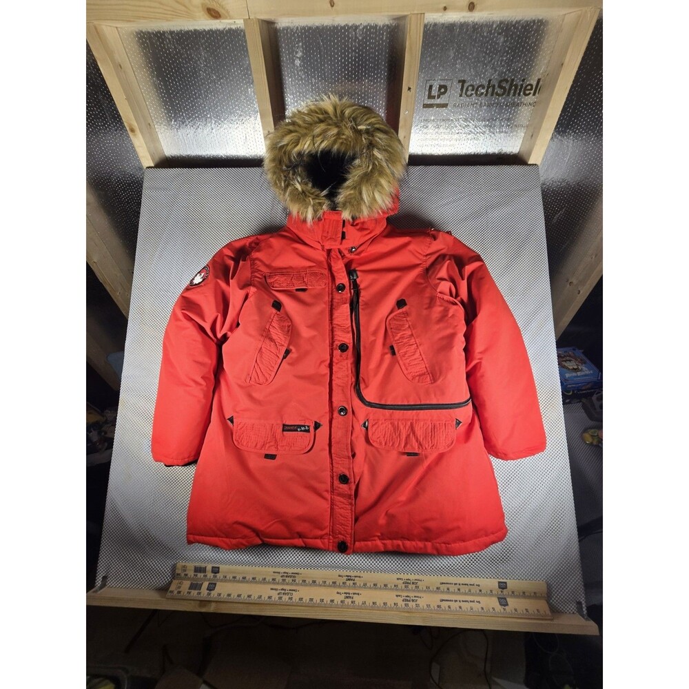 Canada Weathergear 3X Red Winter Parka Faux Fur Hood Heavy Coat Men's